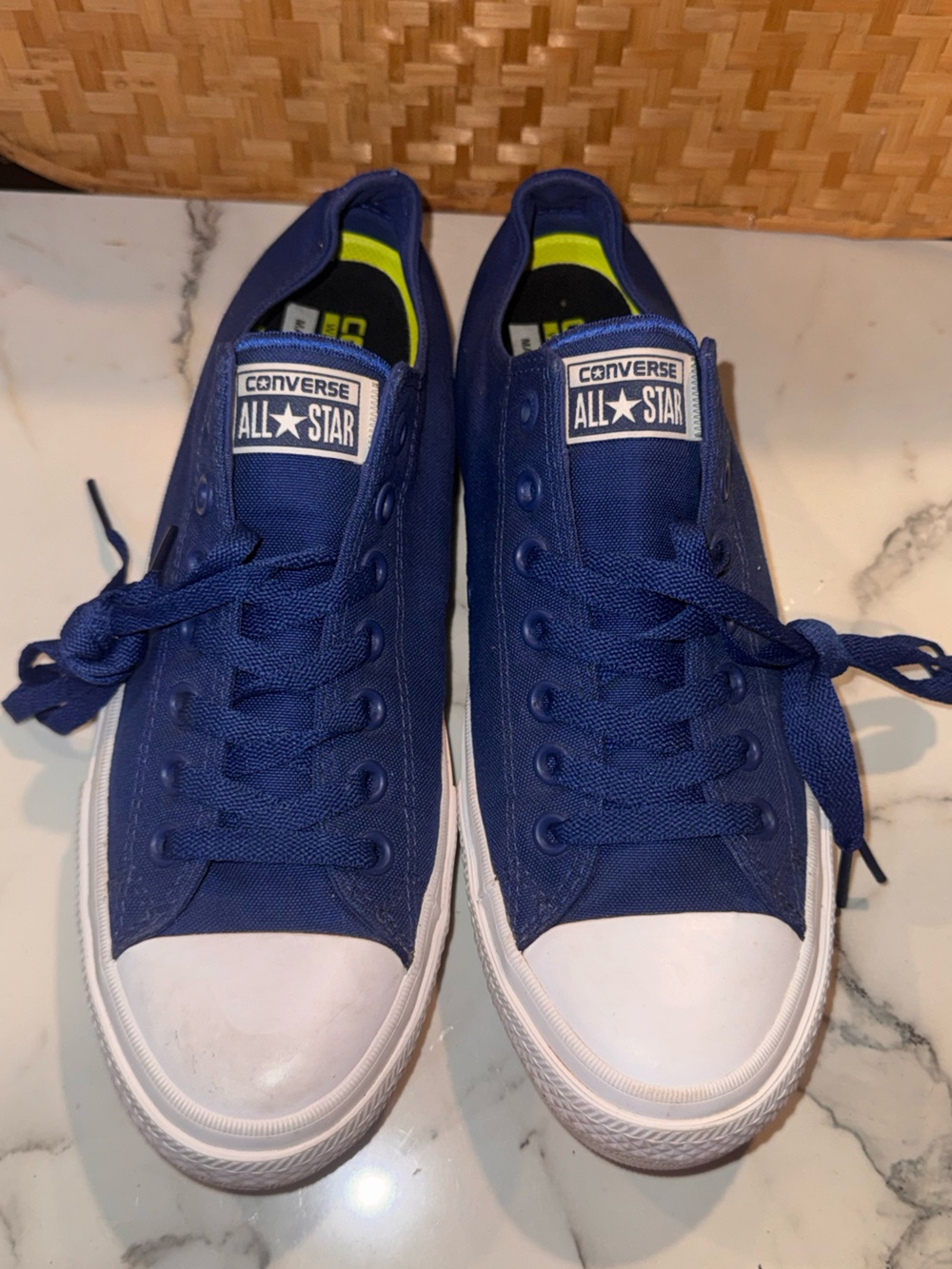 Converse Chuck Taylor 2 Ox Sodalite Blue Nike Lunarlon Low Top Sneakers Size 9.5 - Picture 2 of 8